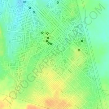 Topografische Karte godavarikhani, Höhe, Relief