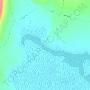 Topografische Karte Piedras Rojas, Höhe, Relief
