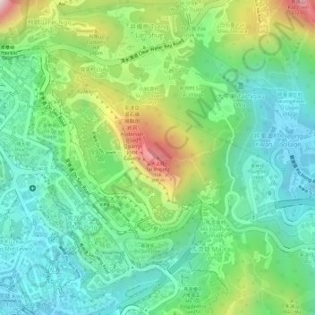 Topografische Karte 大上托, Höhe, Relief