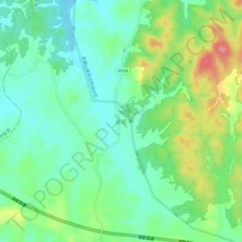 Topografische Karte 皇甫, Höhe, Relief