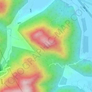 Topografische Karte 天池山, Höhe, Relief