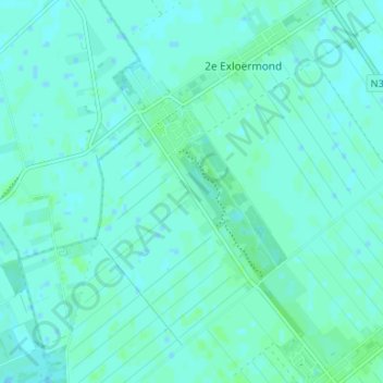 Topografische Karte Exloërkijl, Höhe, Relief