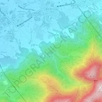 Topografische Karte 波羅山, Höhe, Relief