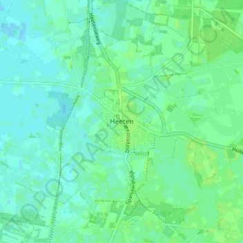 Topografische Karte Heeten, Höhe, Relief