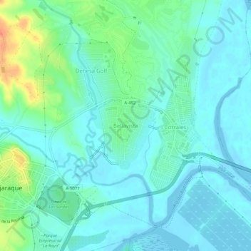 Topografische Karte Bellavista, Höhe, Relief
