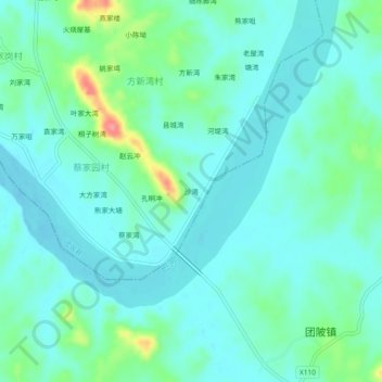 Topografische Karte 沙湾, Höhe, Relief