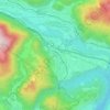 Topografische Karte Blejska Dobrava, Höhe, Relief