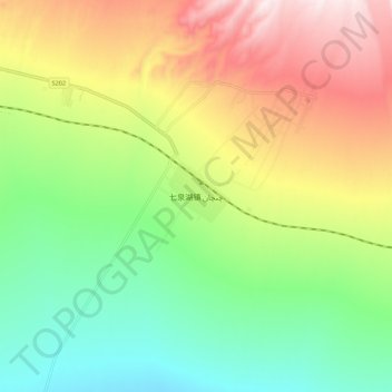 Topografische Karte 七泉湖镇, Höhe, Relief