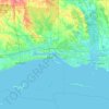 Topografische Karte Channel Island, Höhe, Relief