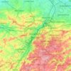 Topografische Karte Brüssel, Höhe, Relief