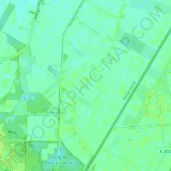 Topografische Karte Laudermarke, Höhe, Relief