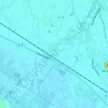 Topografische Karte La Ville Marie, Höhe, Relief