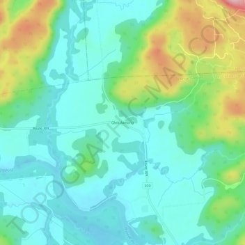 Topografische Karte Glen Almond, Höhe, Relief
