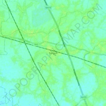 Topografische Karte Singur, Höhe, Relief
