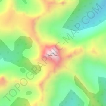 Topografische Karte Dunn Peak, Höhe, Relief