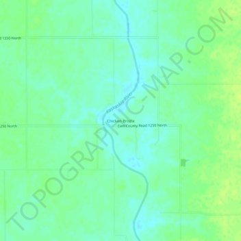 Topografische Karte Chicken Bristle, Höhe, Relief