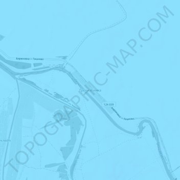 Topografische Karte Трехизбинка, Höhe, Relief