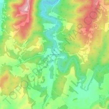 Topografische Karte Hollywood, Höhe, Relief