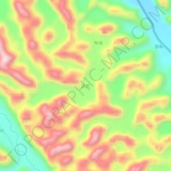 Topografische Karte 达巴, Höhe, Relief