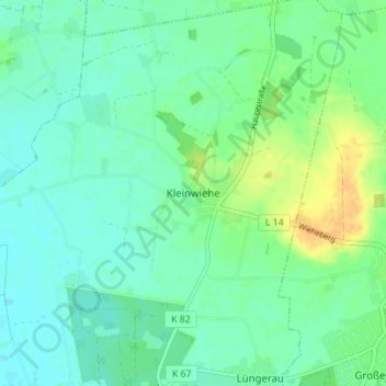 Topografische Karte Kleinwiehe, Höhe, Relief
