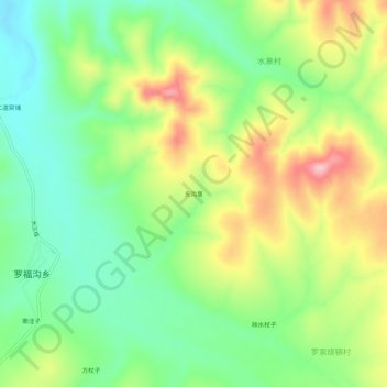 Topografische Karte 东沟里, Höhe, Relief