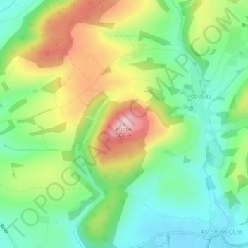 Topografische Karte Burrow, Höhe, Relief