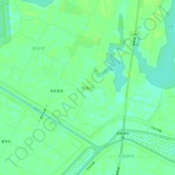 Topografische Karte 陈集村, Höhe, Relief