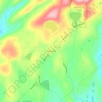 Topografische Karte Sweet Valley, Höhe, Relief