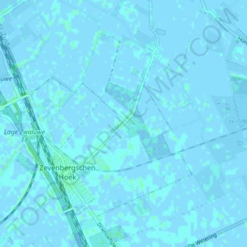 Topografische Karte Strooiendorp, Höhe, Relief