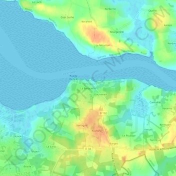 Topografische Karte La Barquette, Höhe, Relief