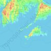 Topografische Karte Elizabeth Islands, Höhe, Relief