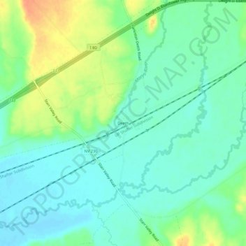 Topografische Karte Deeth, Höhe, Relief