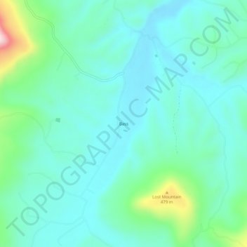 Topografische Karte Bass, Höhe, Relief