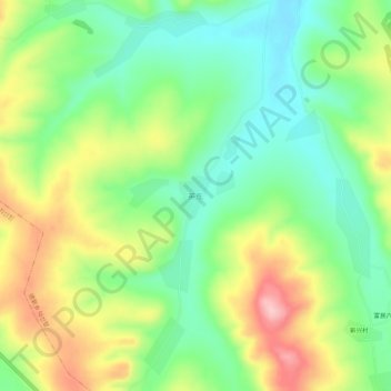 Topografische Karte 英东, Höhe, Relief