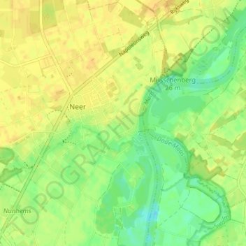 Topografische Karte Hanssum, Höhe, Relief