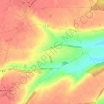 Topografische Karte le Mamont, Höhe, Relief