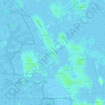 Topografische Karte Le Lony, Höhe, Relief