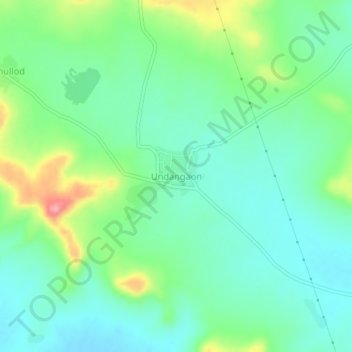 Topografische Karte Undangaon, Höhe, Relief