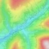 Topografische Karte Eisentratten, Höhe, Relief