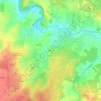 Topografische Karte La Morinière, Höhe, Relief