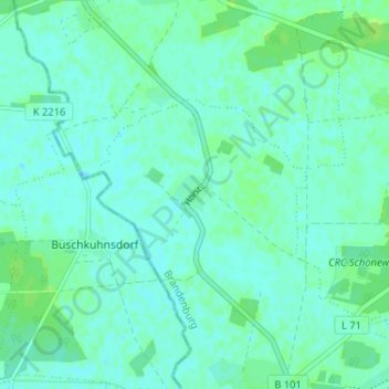 Topografische Karte Horst, Höhe, Relief