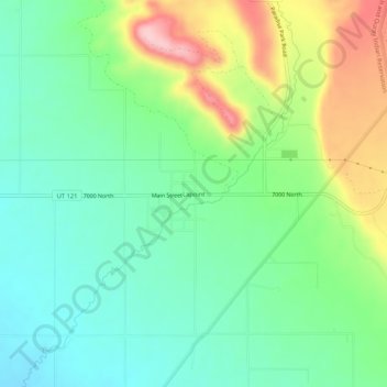 Topografische Karte Lapoint, Höhe, Relief