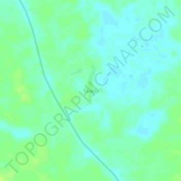 Topografische Karte Skabu, Höhe, Relief