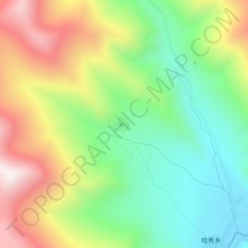 Topografische Karte 地少, Höhe, Relief