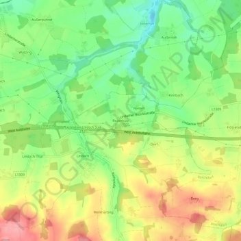 Topografische Karte Reiterholz, Höhe, Relief