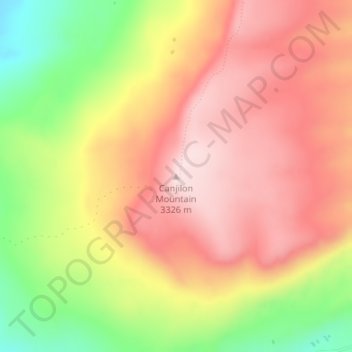 Topografische Karte Canjilon Mountain, Höhe, Relief
