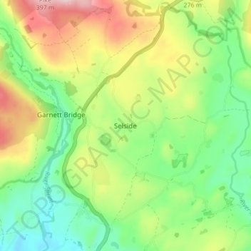 Topografische Karte Selside, Höhe, Relief