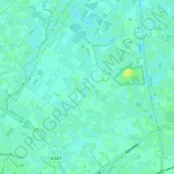 Topografische Karte Zeldam, Höhe, Relief