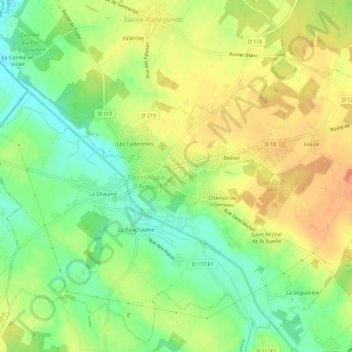 Topografische Karte La Maladrie, Höhe, Relief