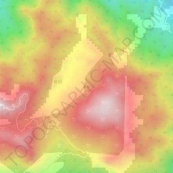 Topografische Karte 石空, Höhe, Relief
